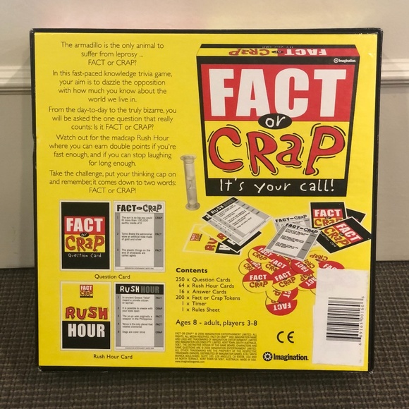 FACT OR CRAP IT'S YOUR CALL! BOARD GAME - NEVER USED - Picture 2 of 8